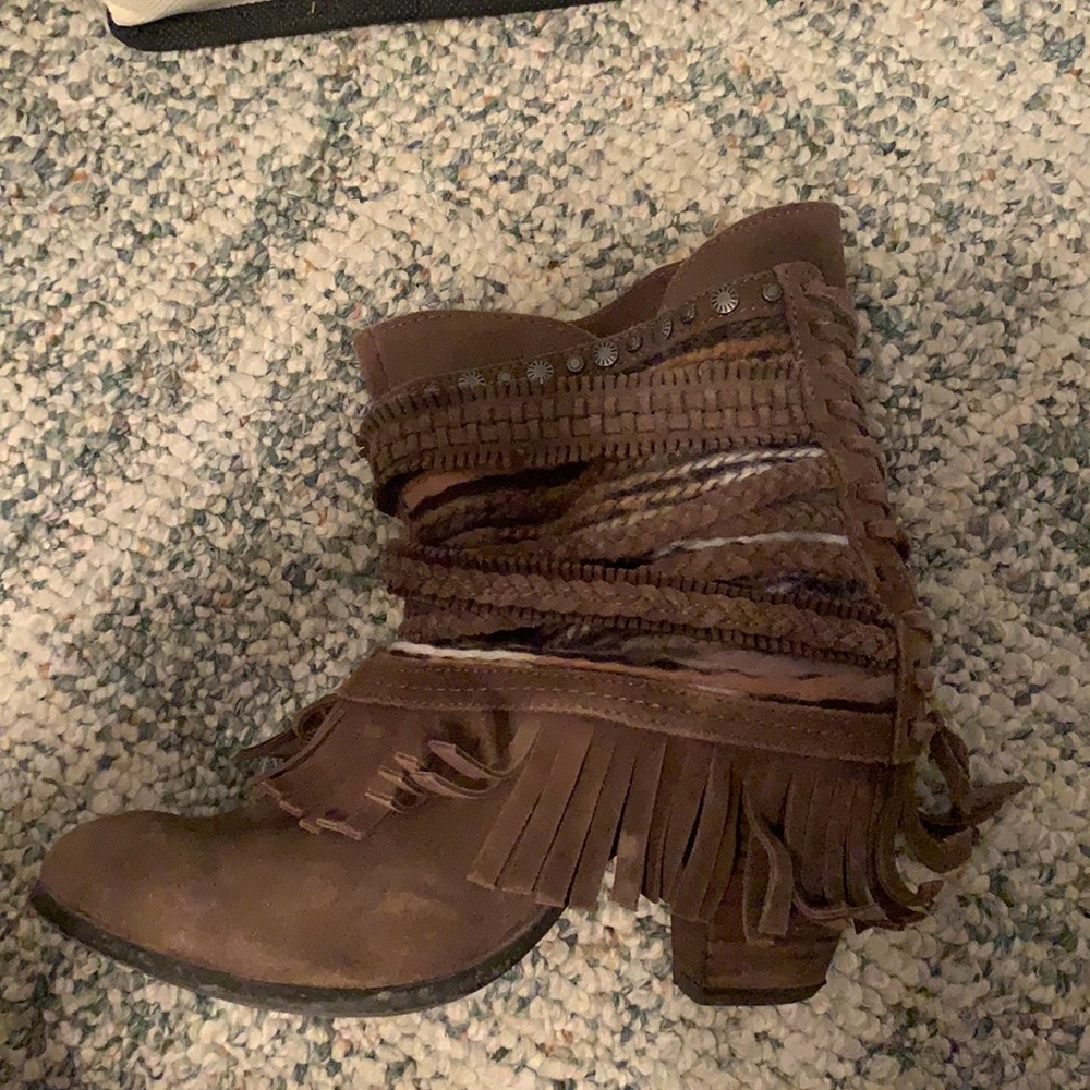 Naughty monkey booties fringe